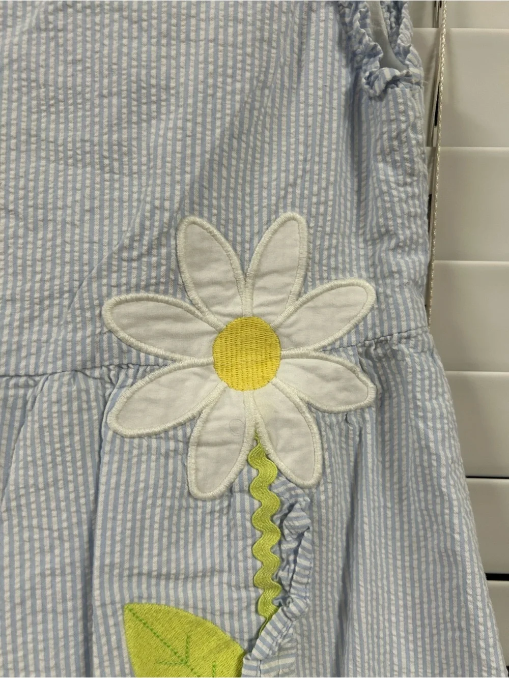 Gymboree Light Blue Stripe Daisy Applique Dress